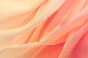 Obraz premium Peach and pink soft colored abstract background with waves of fabric