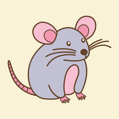Rat Flat Design Clipart
