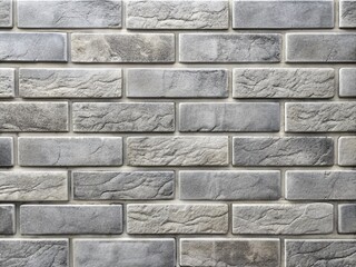 Fototapeta premium Grey painted stone tile block brick wall texture background for modern interior and exterior design, featuring a subtle distressed finish and organic imperfections.