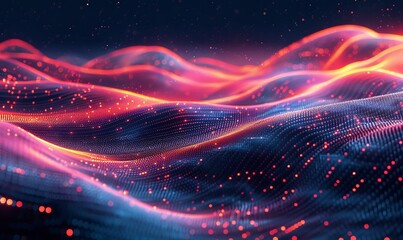 Abstract visualization of data transfer background, Generative AI