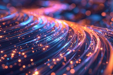 A close-up shot of a blurry background with lights