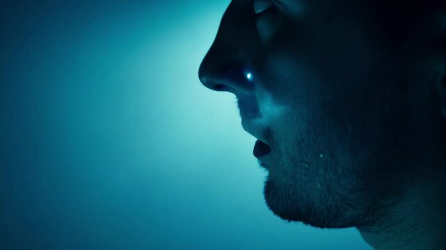 Cold shivers run down a persons spine as they are transfixed by an ominous otherworldly glow.
