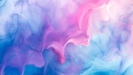 Fototapeta premium Dreamy Pastel Swirls: Pink and Blue Abstract Art.