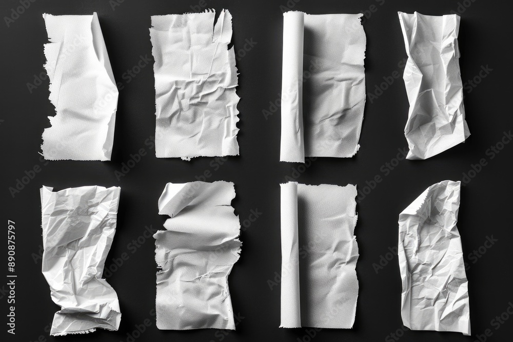 Poster a collection of papers scattered across a table