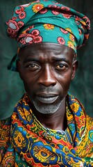 Obraz premium Portrait of african Man, Generative AI