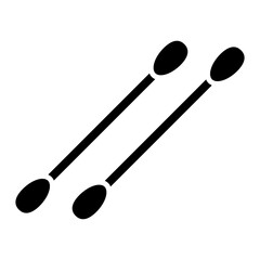 Illustration of Cotton Buds Glyph Icon