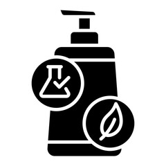 Illustration of Organic Shampoo Glyph Icon 