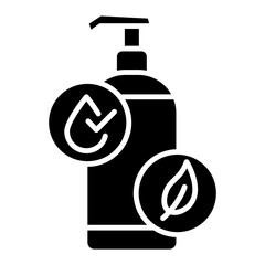 Illustration of Organic Body Wash Glyph Icon 