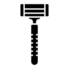 Illustration of Shaving Razor Glyph Icon 