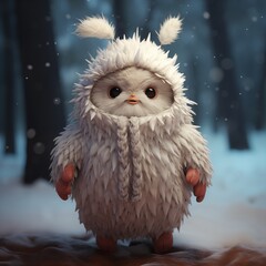Obraz premium Cute Christmas light creature