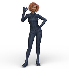 Fototapeta premium 女性戦士 3DCGレンダリング