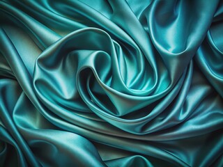 Obraz premium Vibrant abstract silk background features smooth gradient of deep blue and teal hues overlaid with grunge texture, evoking a sense of luxurious mystery and sophistication.