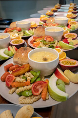 breakfast spread table