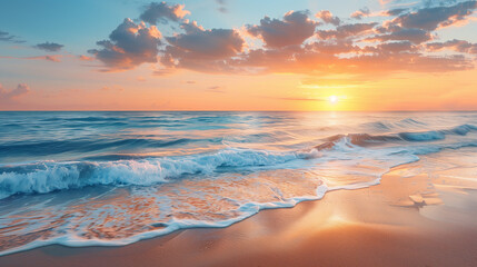 夕焼けが美しいビーチ