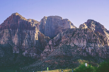 sunset in the mountains