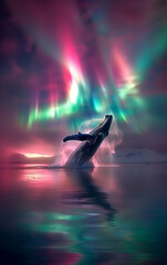 Fototapeta premium Whale's Aurora Symphony 