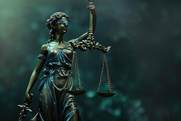 A statue of Lady Justice holding a sword, symbolizing fairness and justice