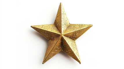 Obraz premium Golden Star Award: A five-pointed gold star, symbol of excellence, achievement, and top performance. Perfect for award ceremonies, motivational posters, and celebrating success. 