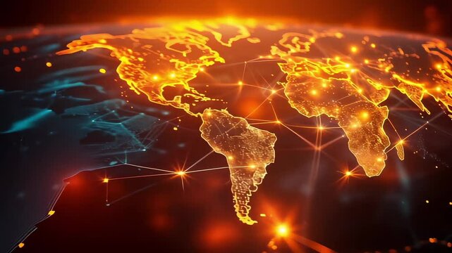 Digital global earth background for news reports and breaking news about world live reports