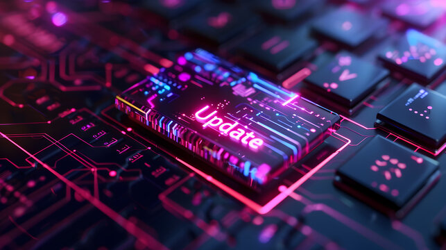 a Computer Keyboard Highlighting the Importance of Software Updates for Optimal Performance and Security