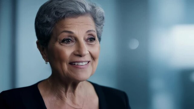 A group of international investors eagerly listen to a greyhaired businesswomans pitch for her companys expansion plans.