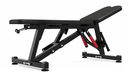 This image features a multifunctional adjustable bench designed for home gyms, offering a sturdy and versatile platform for various strength training exercises.