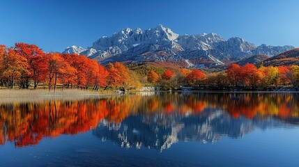 Autumn Reflection in the Mountains