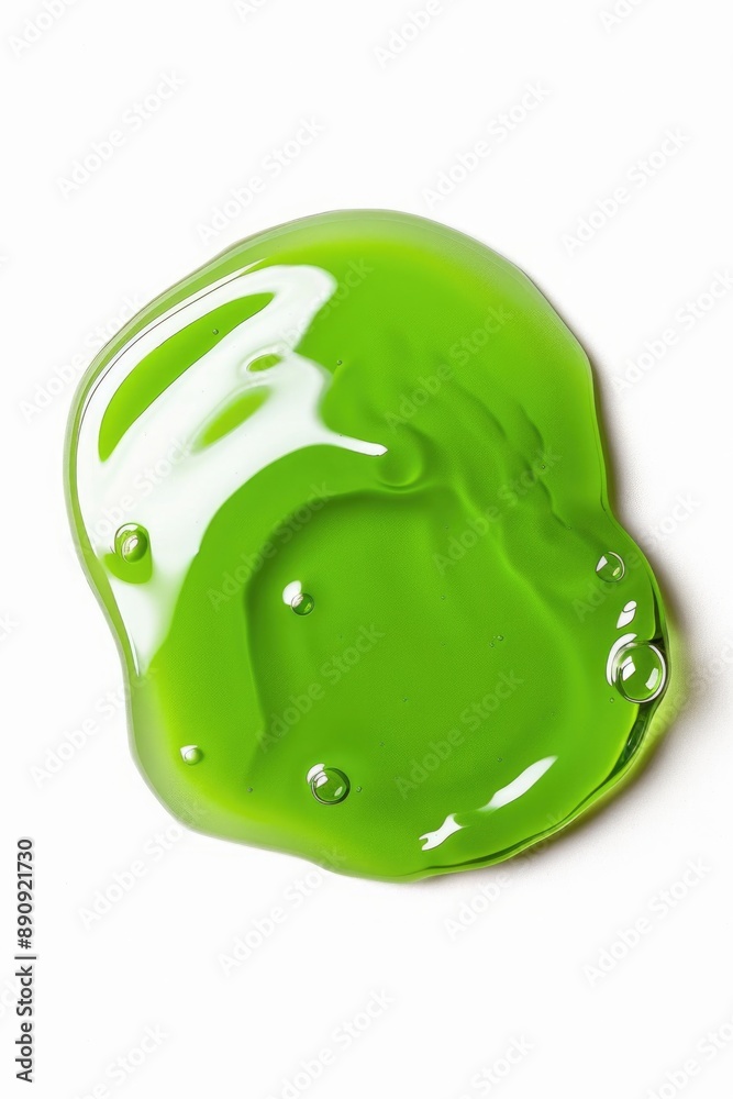Poster close-up shot of a green object on a white background, suitable for use in design, marketing or educ