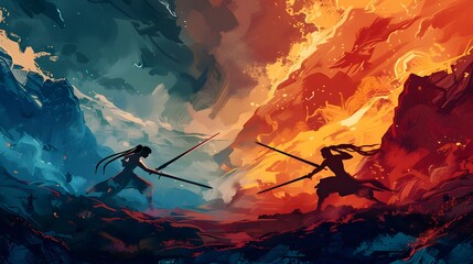 versus vs fight battle screen background design. 