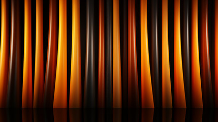 Orange Lines Vertical Bars on Black Background, Abstract Image, Texture, Pattern Background, Wallpaper, Smartphone Cover and Screen, Cell Phone, Computer, Laptop, 9:16 and 16:9 Format