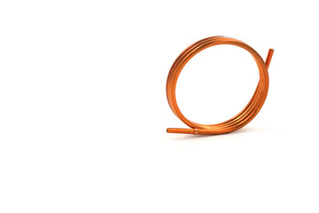 Capillary Tube in Air conditioning on the white background