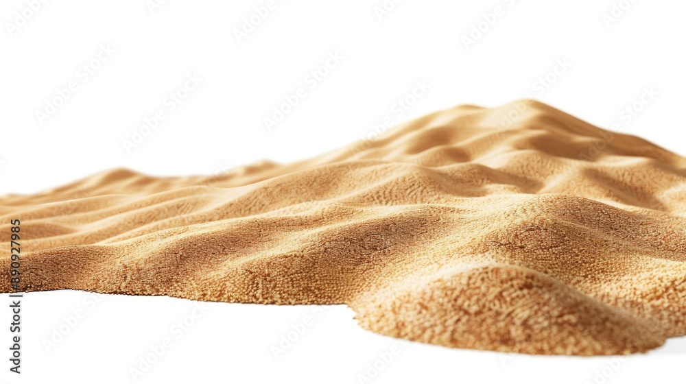 Poster a pile of sand on a white surface with no visible edges or corners
