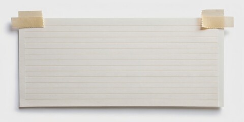 Obraz premium Blank note paper with adhesive tape isolated on white background, stationery, adhesive tape, blank, notebook