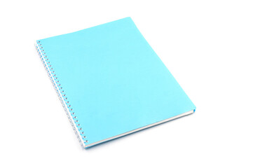 blue notebook isolated on white