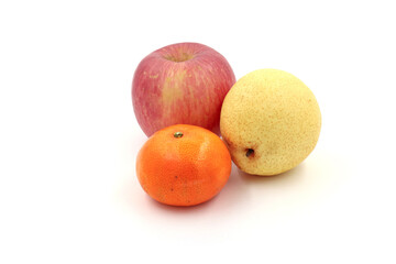 orange paale and Guava, isolated on white background