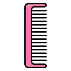 Illustration of Hair Comb Filled Icon . Vector Design