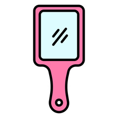 Illustration of Mirror Filled Icon . Vector Design