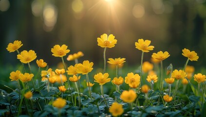 Golden Meadow at Sunset