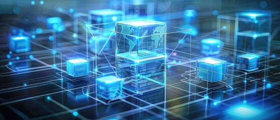 Obraz premium IoT Internet of Things, Internet network technology, digital software development, big data concept