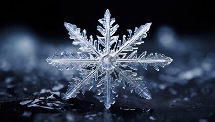 A Beautifully Crafted Ice Snowflake Sculpture.