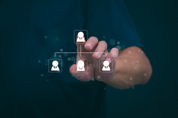 A connection or organizational structure that demonstrates the importance of administration and...