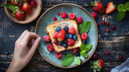 Design for National French Toast Day with plenty of copy space.