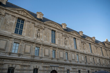 The Louvre, on the right bank of the Seine, in Paris, France's national art museum, housing important iconic works.