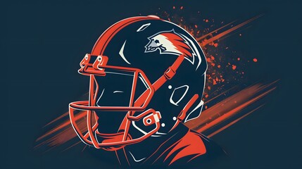 Fototapeta premium American football. Vector emblems, print for t-shirt. Vector american football logo. 
