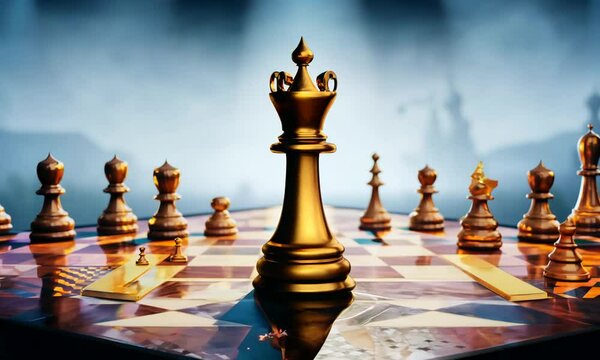 chess pieces on the chessboard