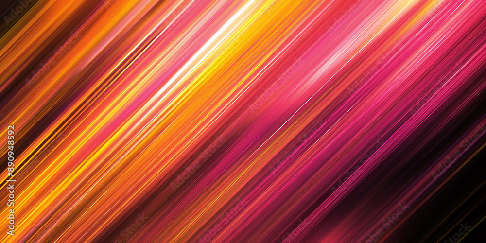 Fototapete Abstract background with diagonal colorful lines creating speed effect