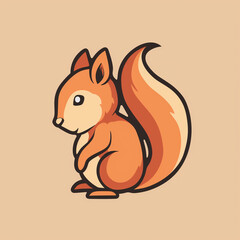 2D Squirrel Tail: A Streamlined Hazel Icon Symbolizing Agility and Resourcefulness