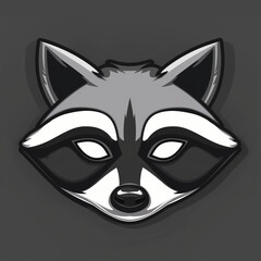 Second 2D Raccoon Mask: A Silver Emblem of Craftiness and Nighttime Stealth