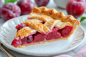 甘酸っぱいプラムパイ