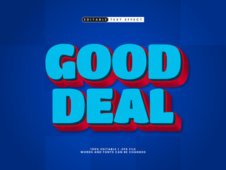 good deal editable text effect in sale and discount text style